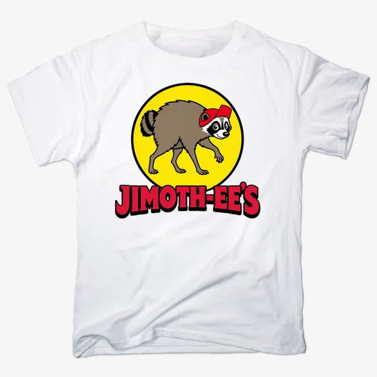 JIMOTH-EE'S Jimothy the Raccoon mashup-Men's T-Shirt-White