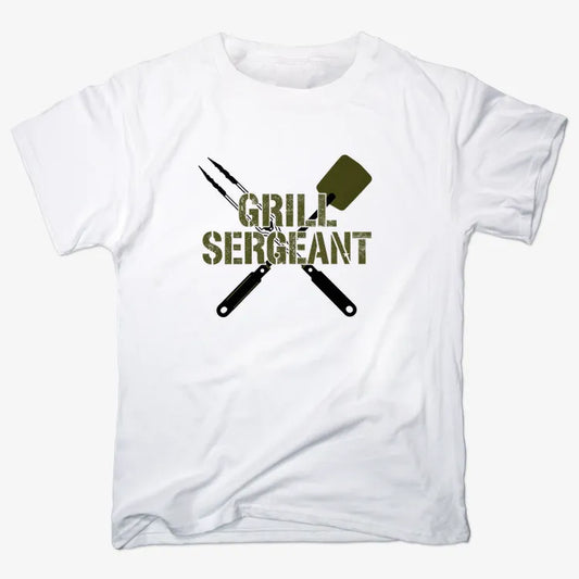 Grill Sergeant Master of the BBQ-Men's T-Shirt-White