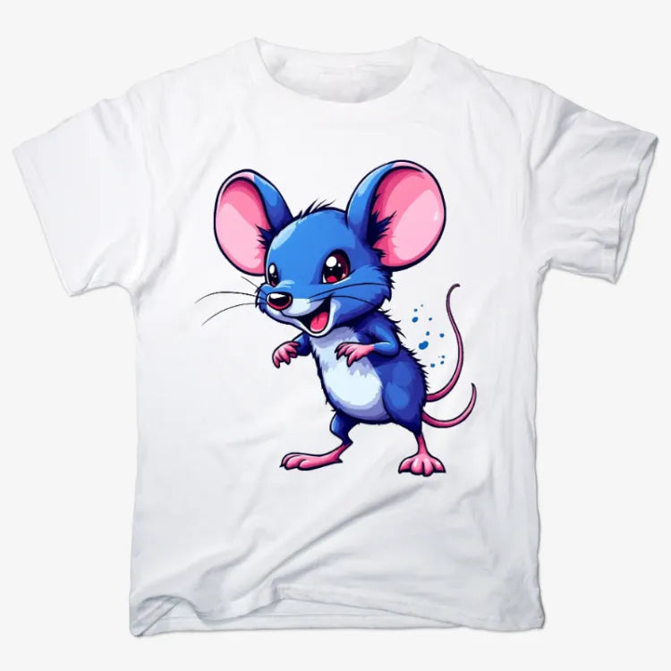 Blue Anime Mouse Tee