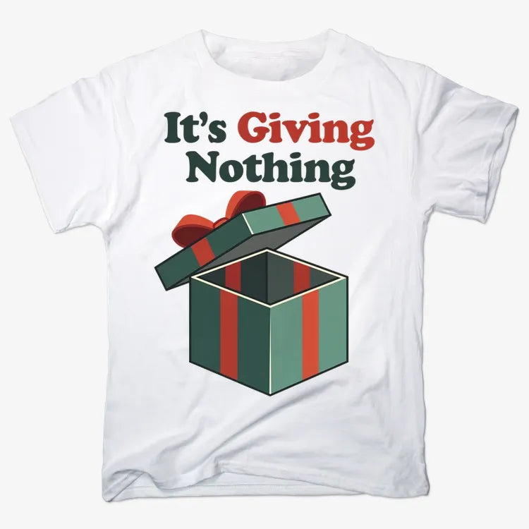 It's Giving Nothing Tee-Men's T-Shirt-White