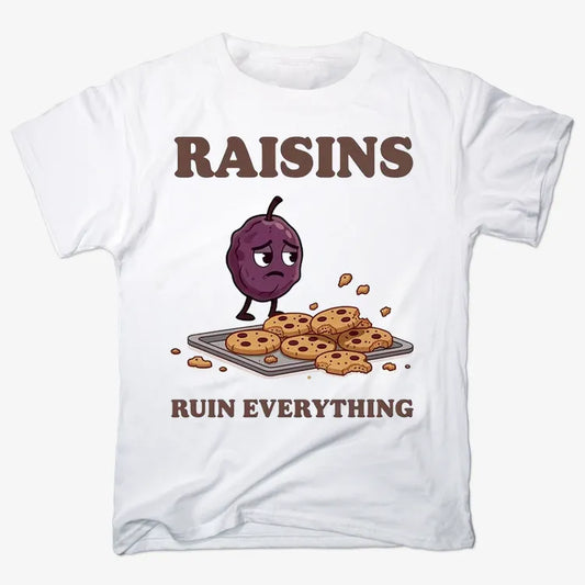 Raisins Ruined Everything T-Shirt-Men's T-Shirt-White