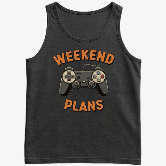 Weekend Plans Gaming Controller-Men's Tank Top-Black
