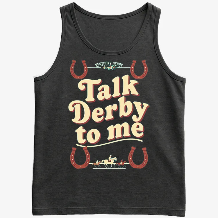 Talk Derby to Me-Men's Tank Top-Black