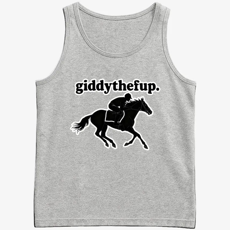 Giddythefup-Men's Tank Top-Gray Heather