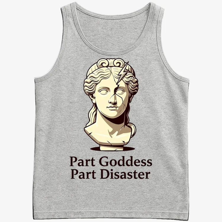 Goddess Meets Disaster Tee-Men's Tank Top-Gray Heather
