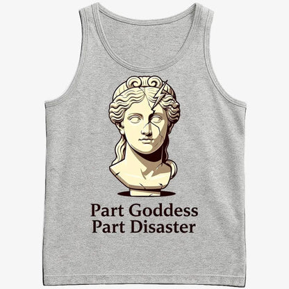 Goddess Meets Disaster Tee-Men's Tank Top-Gray Heather