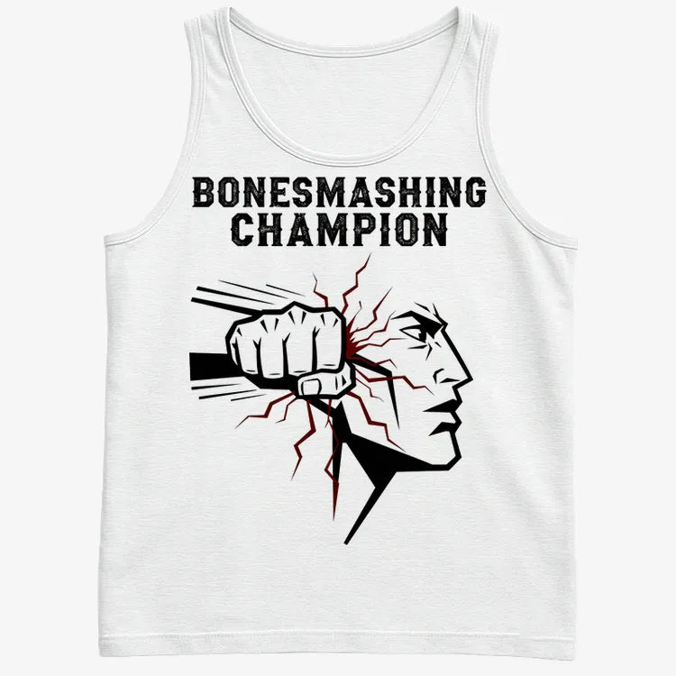 Bone-Smashing Champion Tee-Men's Tank Top-White