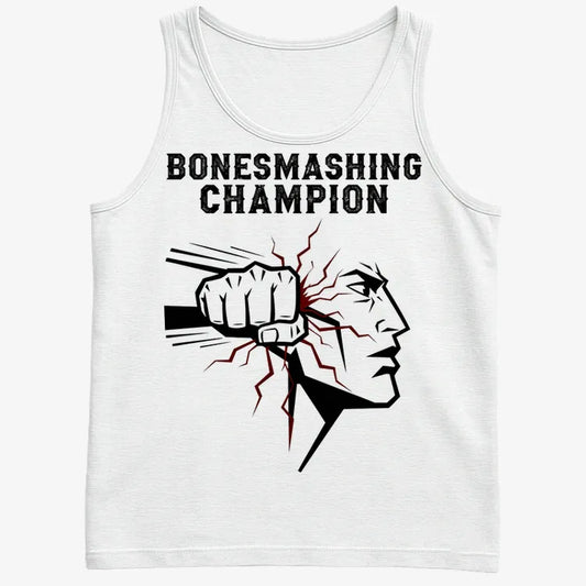 Bone-Smashing Champion Tee-Men's Tank Top-White