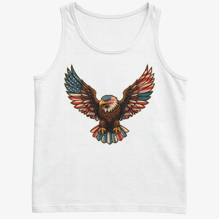 Patriotic Soaring Eagle-Men's Tank Top-White