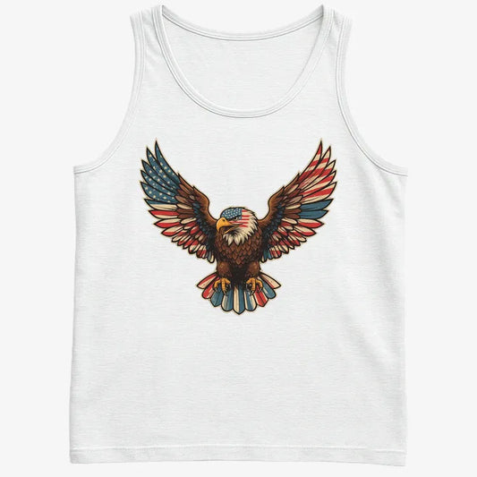 Patriotic Soaring Eagle-Men's Tank Top-White