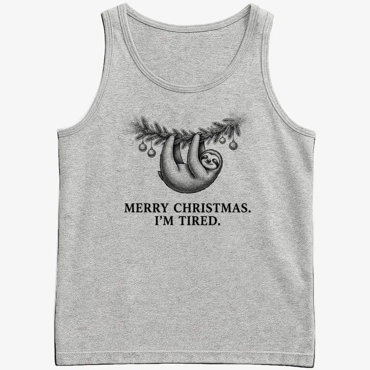 Merry Christmas. I’m Tired Sloth-Men's Tank Top-Gray Heather
