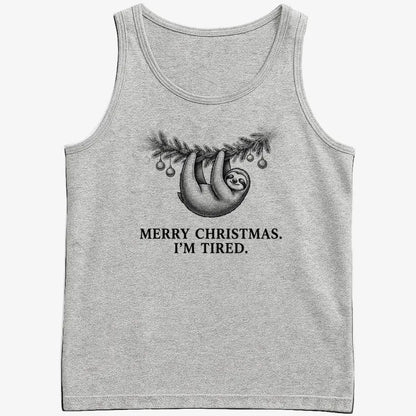 Merry Christmas. I’m Tired Sloth-Men's Tank Top-Gray Heather