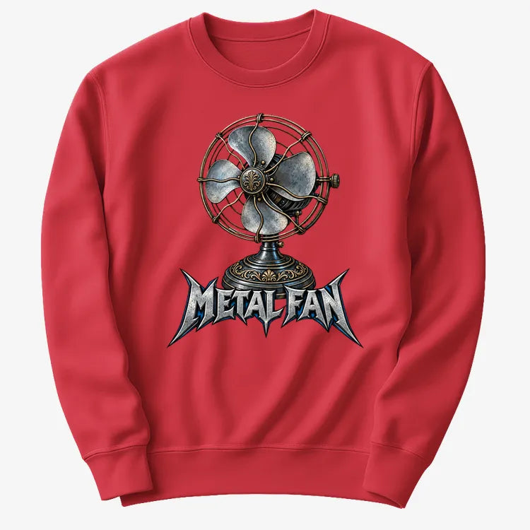 Metal Fan-Sweatshirt-Red