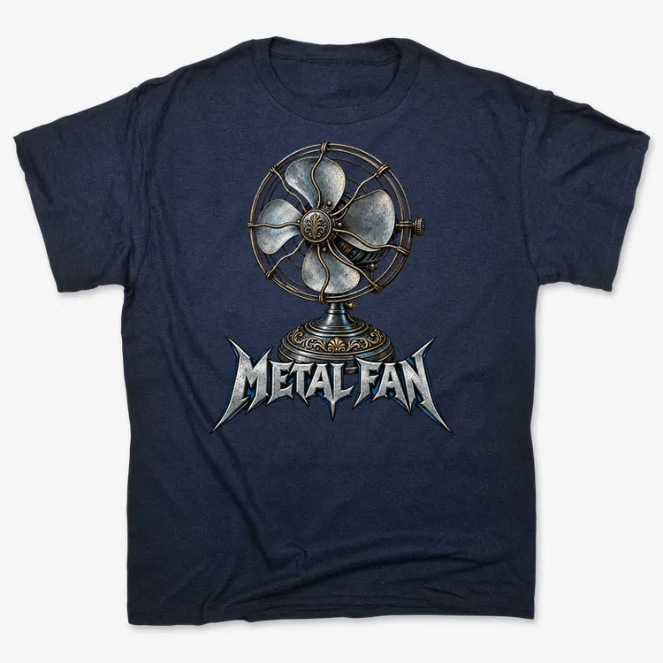 Metal Fan-Unisex Heavyweight T-Shirt-Navy Blue