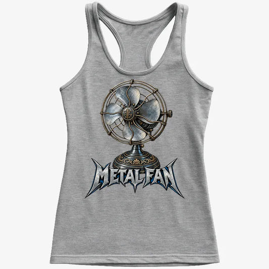 Metal Fan-Women's Tank Top-Gray Granite