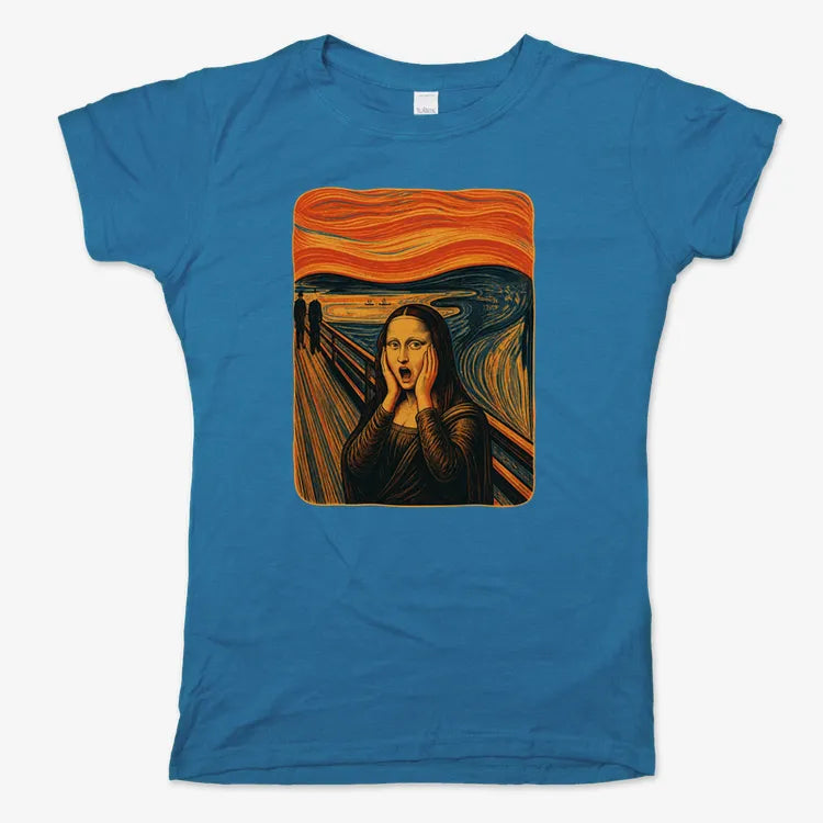 Mona's Moan-Women's T-Shirt-Sky Blue