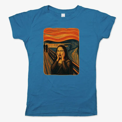 Mona's Moan-Women's T-Shirt-Sky Blue