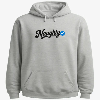 Naughty Verified-Hoodie-Gray Heather