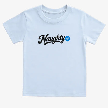Naughty Verified-Kids T-Shirt-Blue
