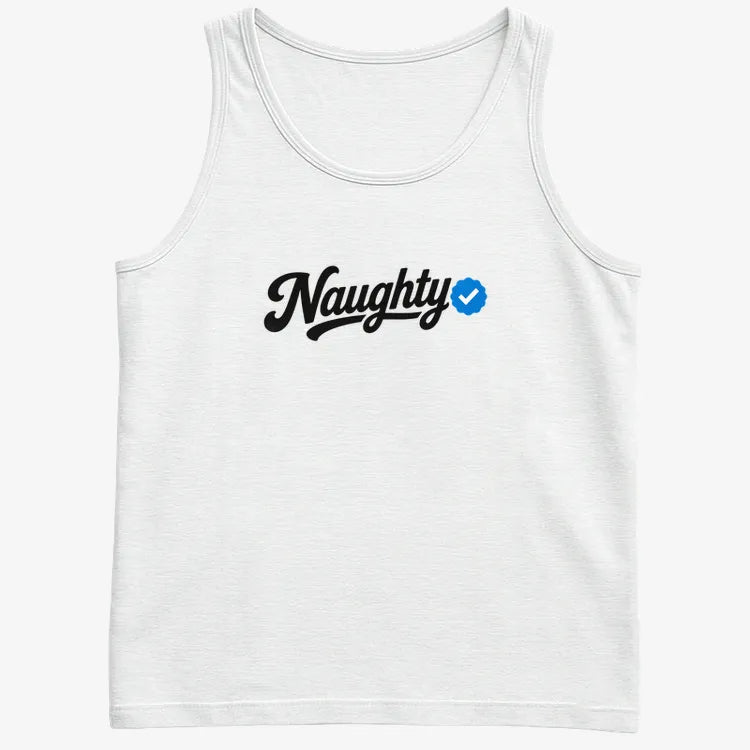 Naughty Verified-Men's Tank Top-White