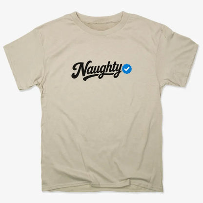 Naughty Verified-Unisex Heavyweight T-Shirt-Sand