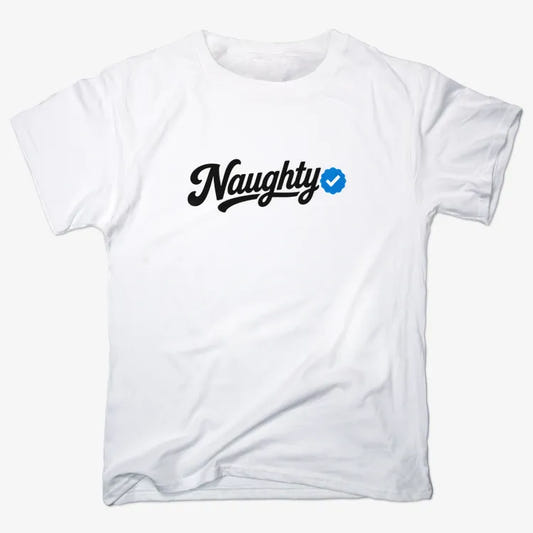 Naughty Verified-Unisex Heavyweight T-Shirt-White