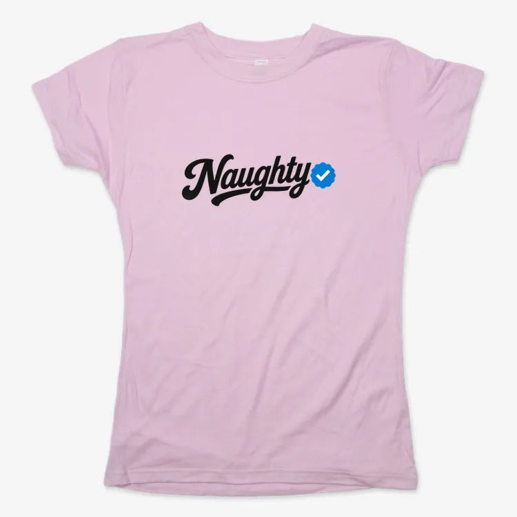 Naughty Verified-Women's T-Shirt-Soft Pink