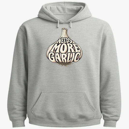 Needs More Garlic-Hoodie-Gray Heather