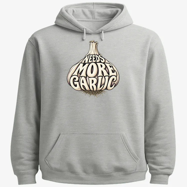 Needs More Garlic-Hoodie-Gray Heather
