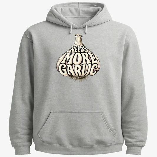 Needs More Garlic-Hoodie-Gray Heather