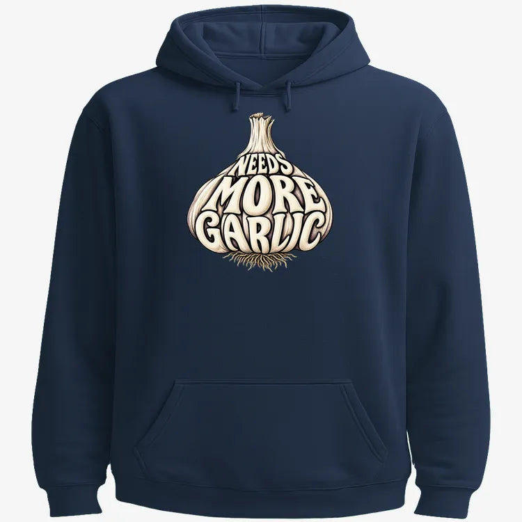 Needs More Garlic-Hoodie-Navy Blue