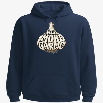 Needs More Garlic-Hoodie-Navy Blue