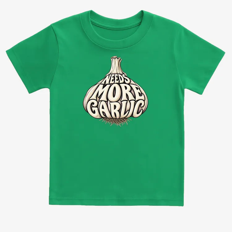 Needs More Garlic-Kids T-Shirt-Green