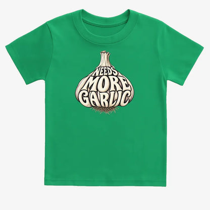 Needs More Garlic-Kids T-Shirt-Green