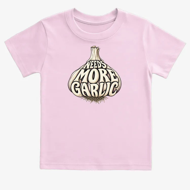 Needs More Garlic-Kids T-Shirt-Pink