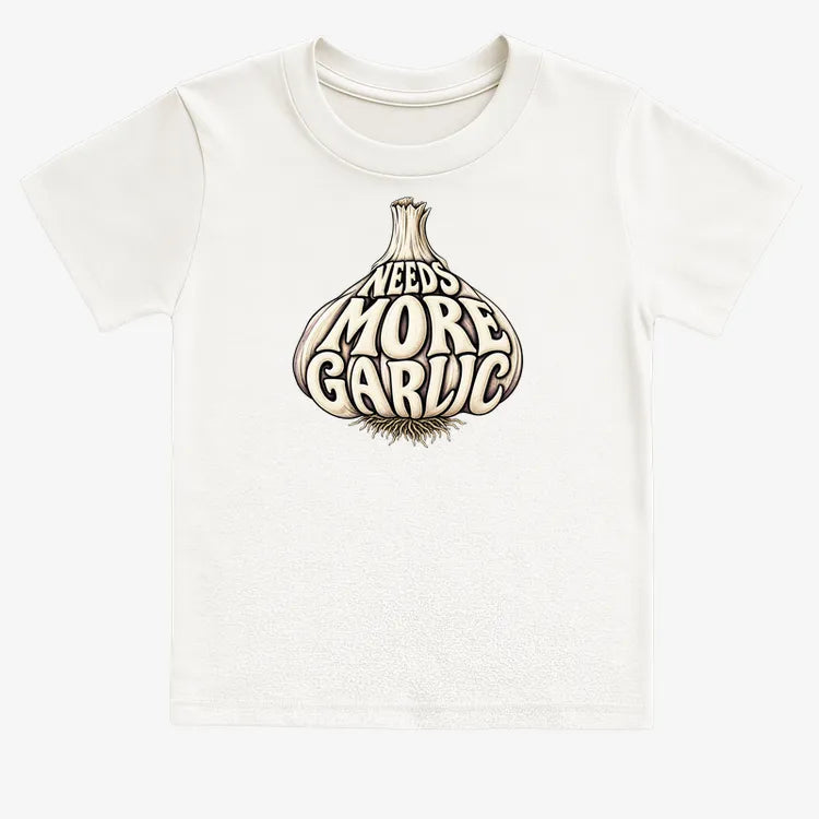 Needs More Garlic-Kids T-Shirt-White
