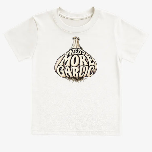 Needs More Garlic-Kids T-Shirt-White