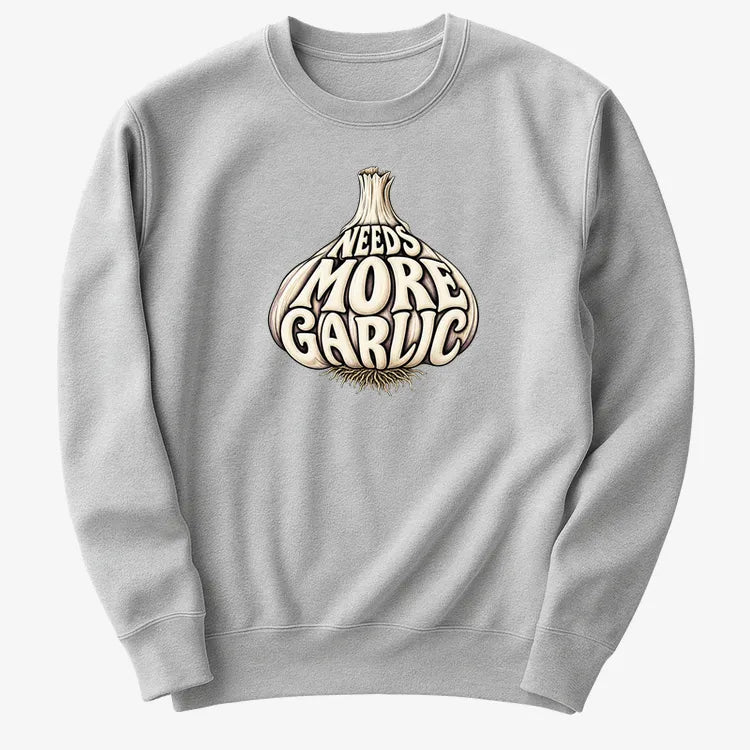 Needs More Garlic-Sweater-Gray Heather