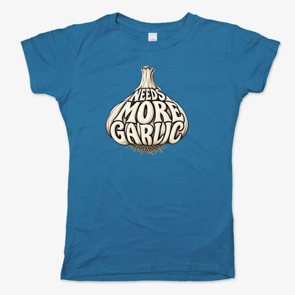 Needs More Garlic-Women's T-Shirt-Sky Blue