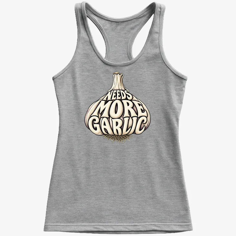 Needs More Garlic-Women's Tank Top-Gray Granite