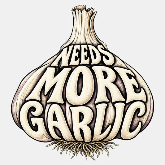 Needs More Garlic Graphic tee design