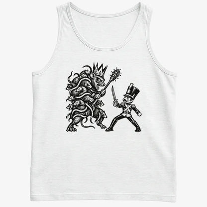 Nutcracker Rat King Duel Woodblock Print-Men's Tank Top-White
