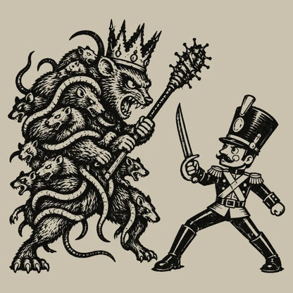 Nutcracker Rat King Duel Woodblock Print-Default-Thumbnail