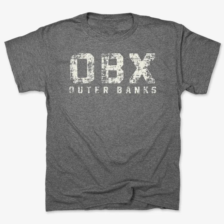 OBX Outer Banks-Unisex Heavyweight T-Shirt-Charcoal Heather