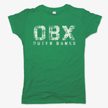 OBX Outer Banks-Women's T-Shirt-Lucky Green