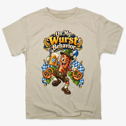 On My Wurst Behavior-Men's T-Shirt-Sand