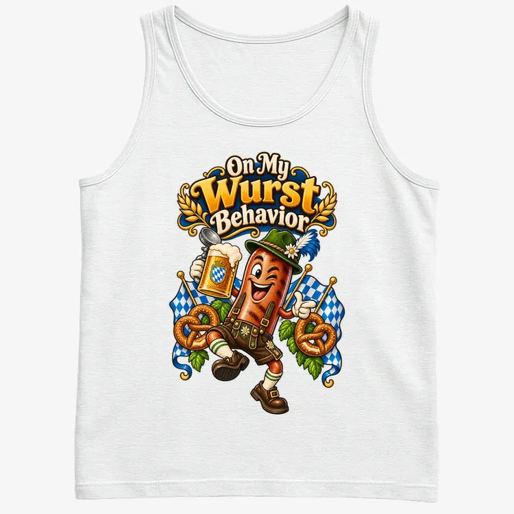 On My Wurst Behavior-Men's Tank Top-White