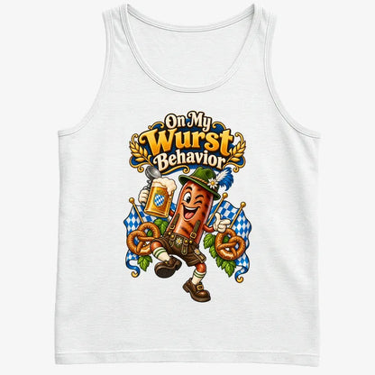 On My Wurst Behavior-Men's Tank Top-White