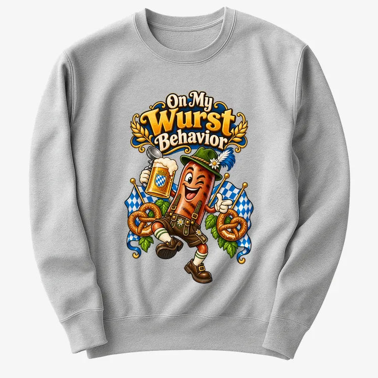 On My Wurst Behavior-Sweater-Gray Heather