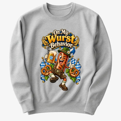 On My Wurst Behavior-Sweater-Gray Heather